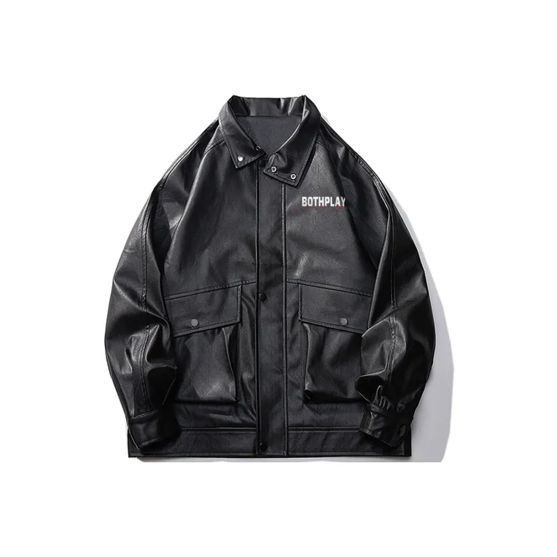 BOTH PLAY Leather Jacket Unisex-0