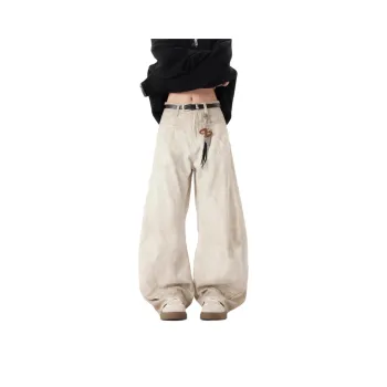 DUATOGE Jeans Men's Dirty White