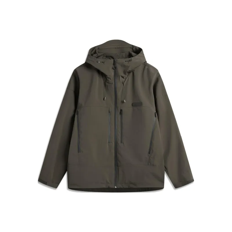 LiNing Sports Trend Series Trench Coat Men Green Mud-0