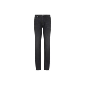 EMPORIO ARMANI J45 Regular fit Jeans In Melange Twill 10 oz Comfort Denim