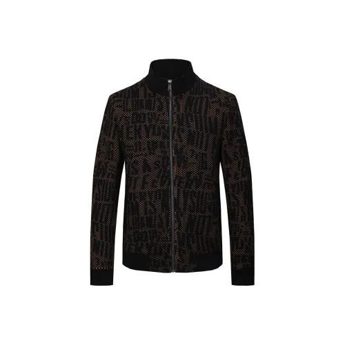 ANDREW MACKENZIE Jackets Coats Men's Black Coffee