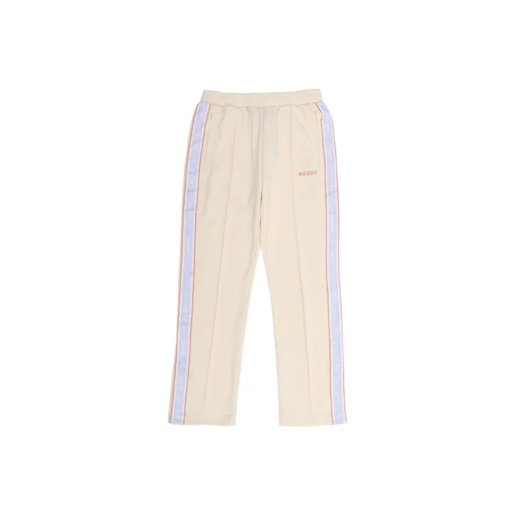 Nerdy Knitted Sweatpants Unisex Beige-0