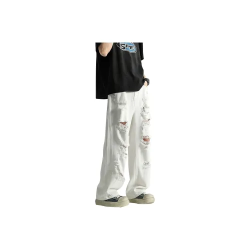 FONDLOOK Jeans Unisex White