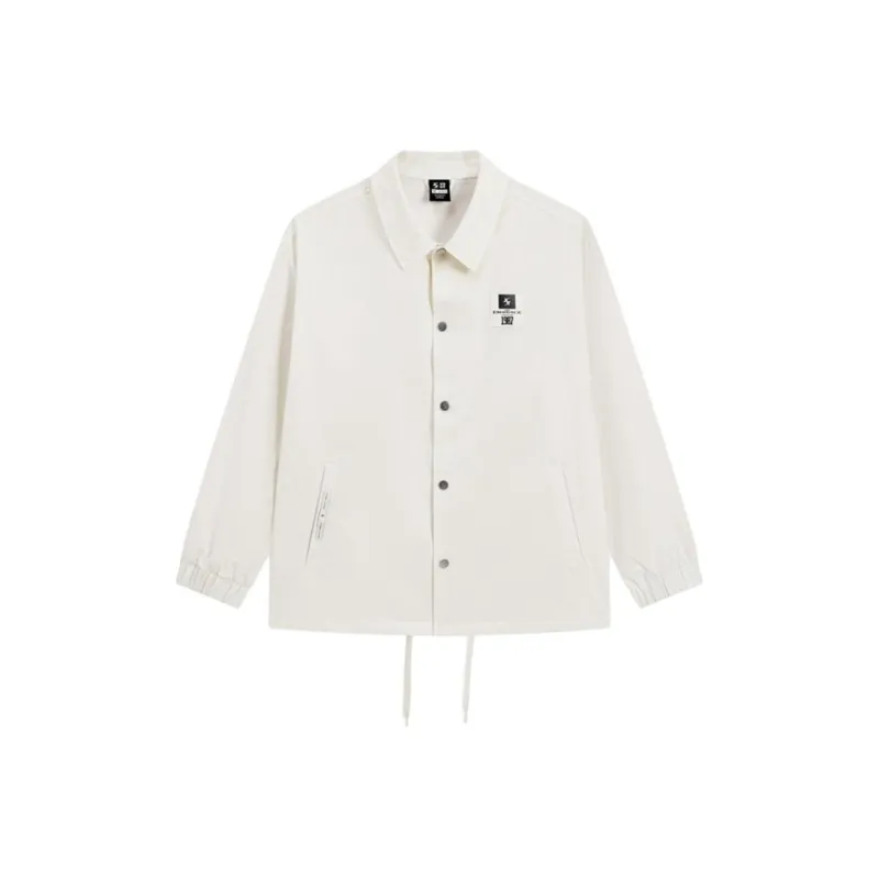 XTEP Trench Coat Men's Cotton White-0