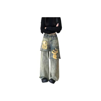Fakeyoung Jeans Unisex Yellow Mud