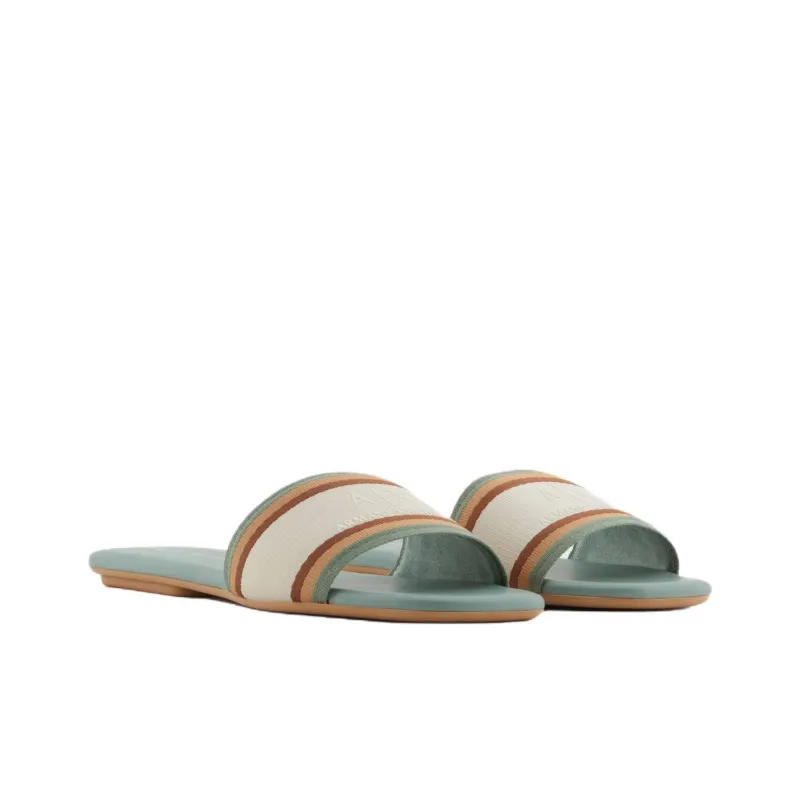ARMANI EXCHANGEAE Slide Slippers Women's Green-2