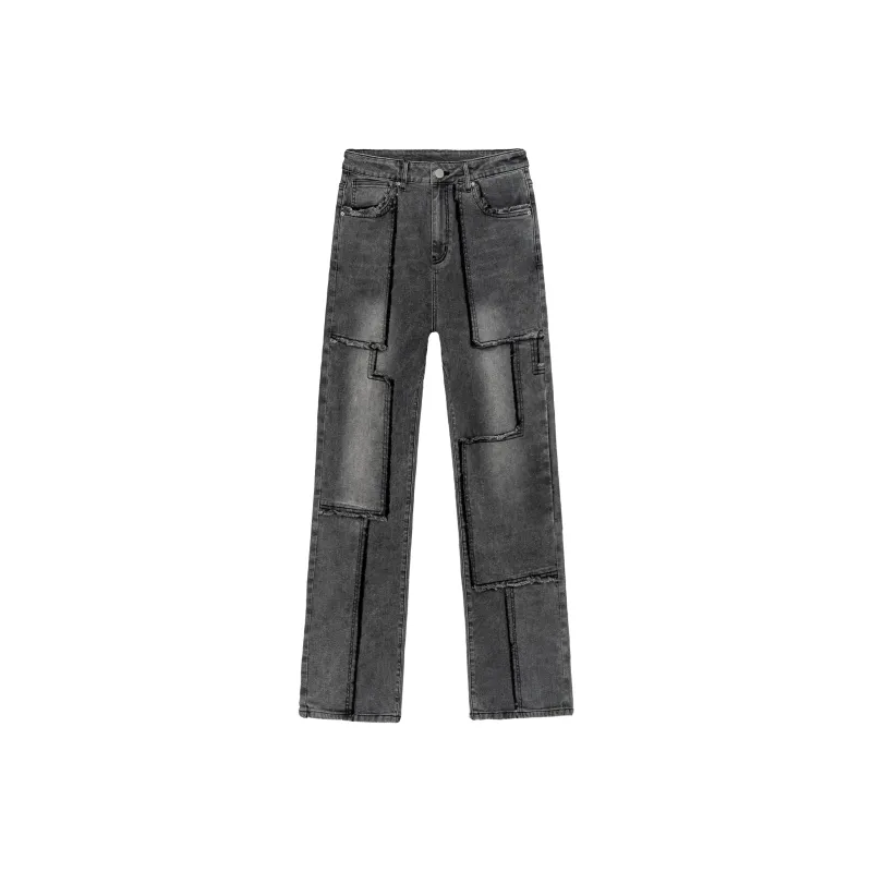 XINYINSU Jeans Unisex Yellow Mud-5