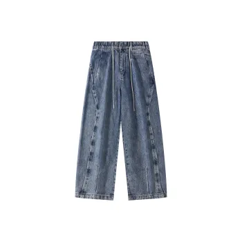 HOKLV Jeans Unisex Blue