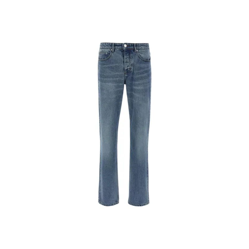 AMIPARIS Paris Logo Patch Classic Fit Jeans-0