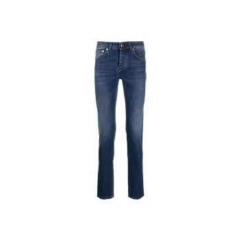 BARBA Logo patch Slim cut Jeans