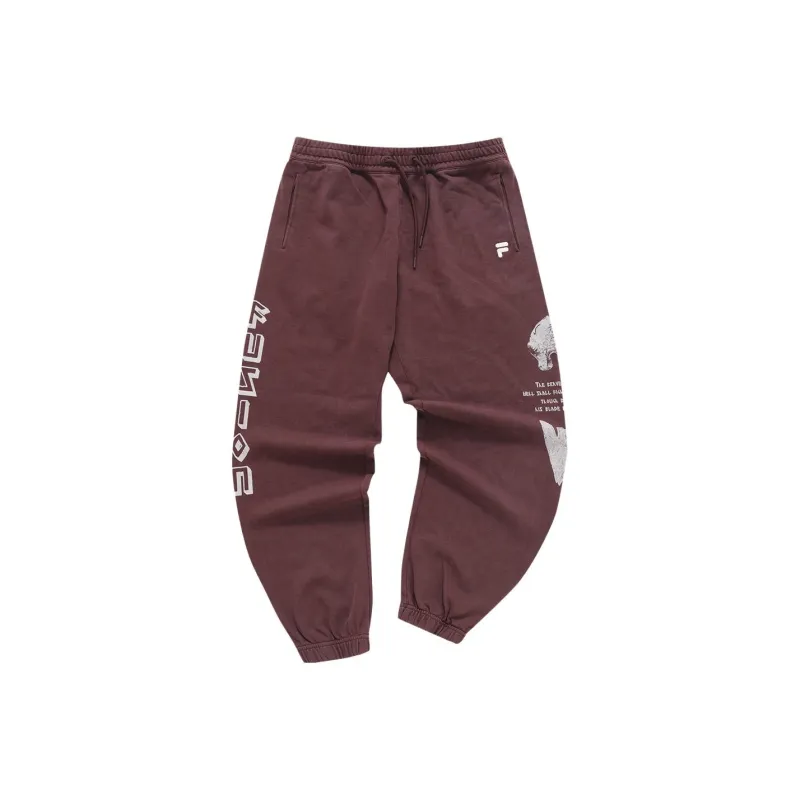 FILA FUSION FILA FUSION X Knitted Sports Pants Men's Red Maple Brown-0