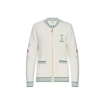 CASABLANCA Logo Patch Knitted Cardigan