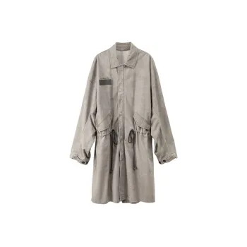NO ONE ELSE FW23 Trench Coat Unisex Light Gray