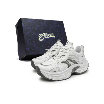 OUGLEMEN Breathable Coverage Support Low Top Chunky Sneakers Men's