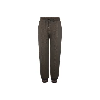 DAVID NAMAN Casual Pants Men's Orange Black