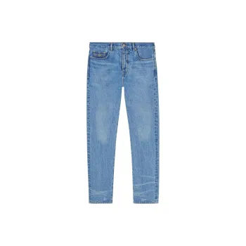 VERSACE Medusa Biggie Mid Rise Straight Leg Jeans