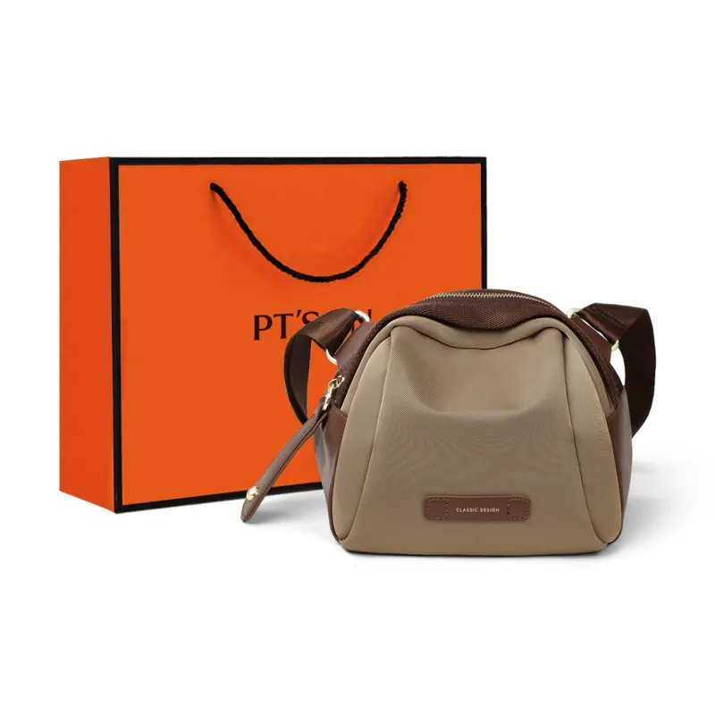 PT'SON Fabric Shoulder Bag, Crossbody Bag, Fanny Pack, Sling Bag Regular Women's Khaki-0