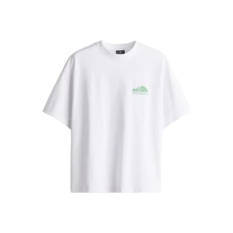 H&M T Shirts Men White-0