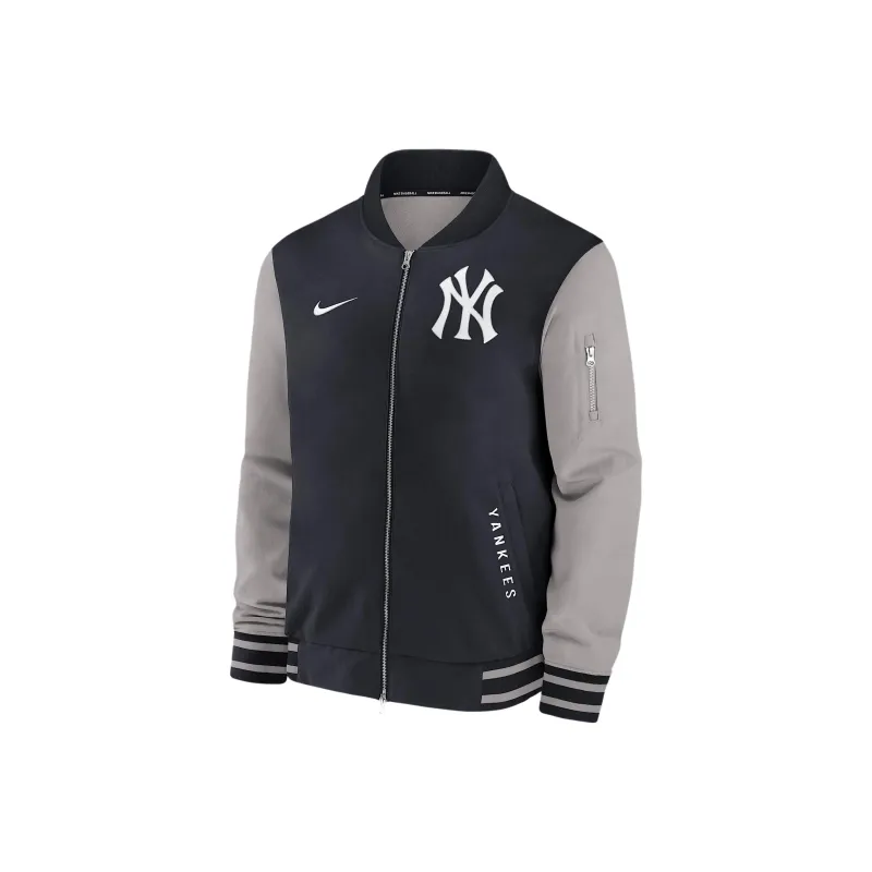 Nike New York Yankees Authentic Collection Dugout Men's Nike Mlb Full Zip Bomber Jacket-0