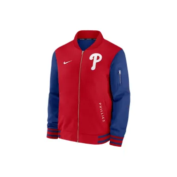 Nike Philadelphia Phillies Authentic Collection Dugout Men's Nike Mlb Full Zip Bomber Jacket