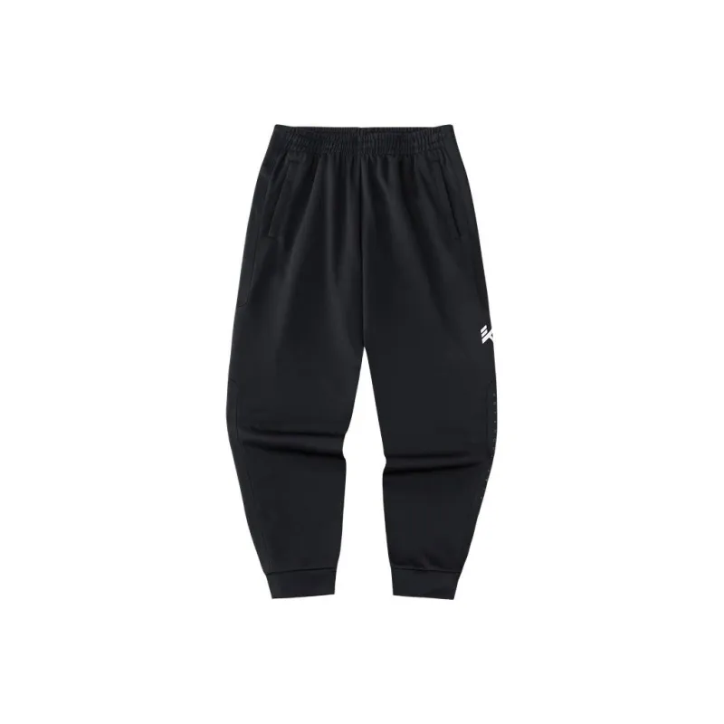 ANTA Basketball Collection Knitted Sweatpants Men Black-0