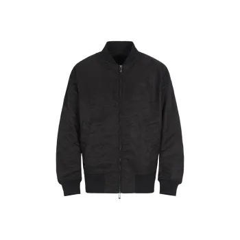 EMPORIO ARMANI Nylon Blouson With All over Micro Eagle Embroidery