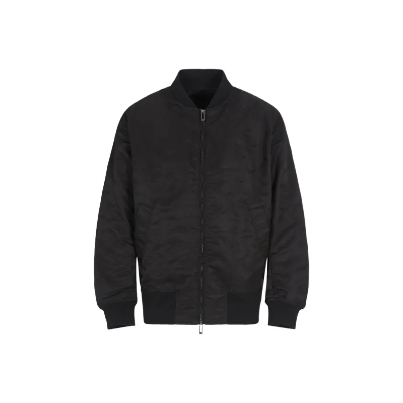 EMPORIO ARMANI Nylon Blouson With All over Micro Eagle Embroidery-0