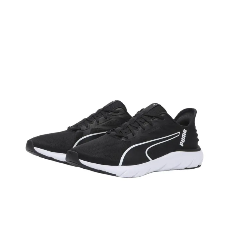 PUMA Softride Flexlace Anti Slip Wear Resistant Low Top Casual Running Shoes Unisex Black-1