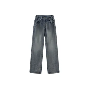 COLDSTONE Dragon Scale Pattern Jeans Unisex