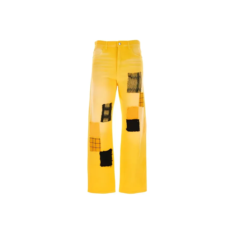 MARNI Mohair Patchwork Pants-0
