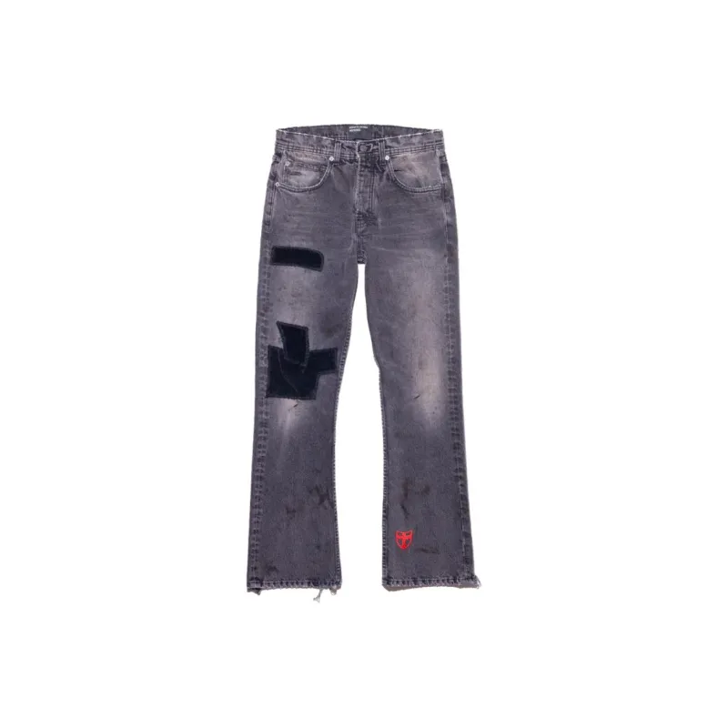 ENFANTS RICHES DEPRIMES Patchwork Flare Jeans-0