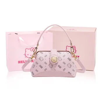 MESUCA Sanrio Hello Kitty Collaboration Kitty Series PU Shoulder Bag, Crossbody Bag, Handbag Women's Multicolor