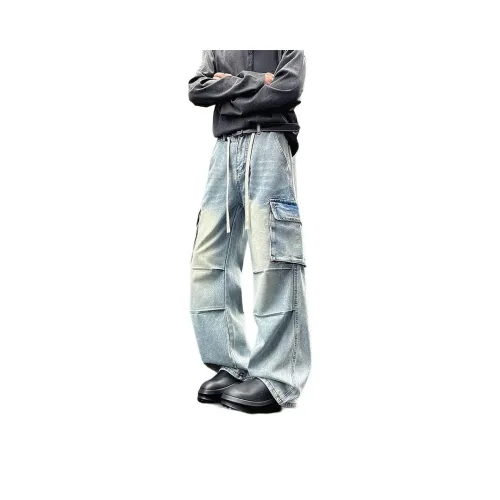 FONDLOOK Jeans Men's Light Blue