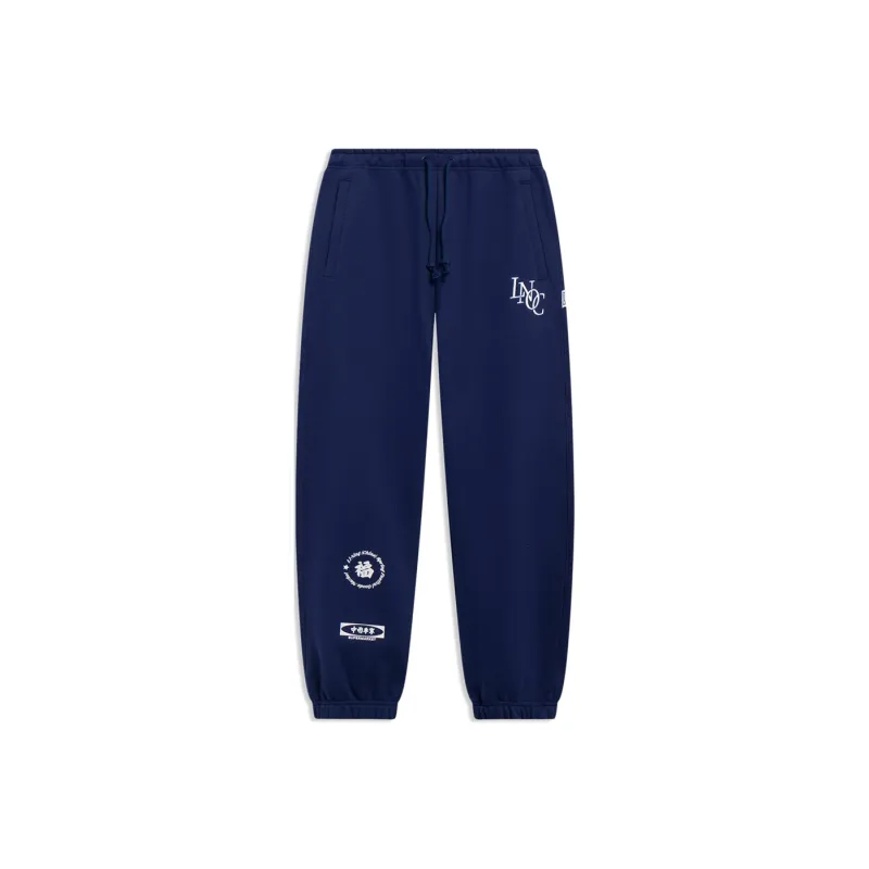 LiNing Knitted Sweatpants Unisex Dark Ship Blue-0