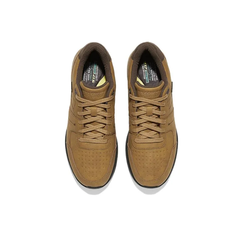 Skechers SKECHERS MENS USA Anti Slip Wear Resistant Low Top Casual Shoes Men's Wheat Yellow-3