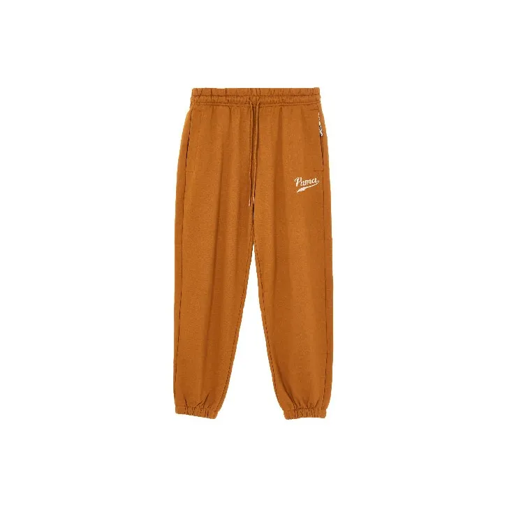 PUMA Sports Life Collection Knitted Sweatpants Men Earth Yellow-0