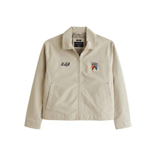 Abercrombie＆Fitch Jackets Coats Men's Cream