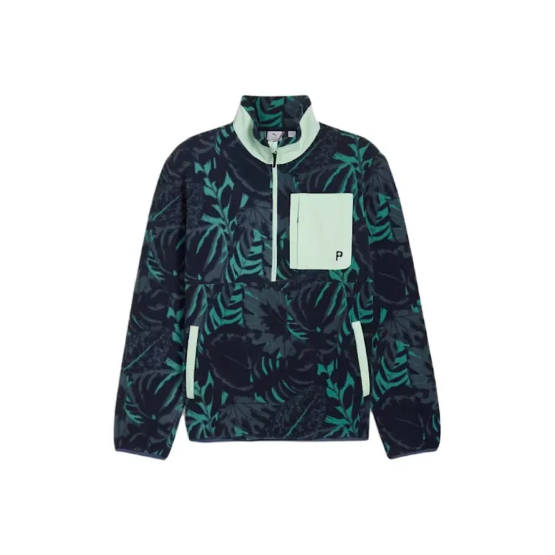 PUMA PALM TREE CREW Jacket Men Dark Navy   Shiny Green-0