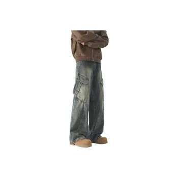 DOFERNERY Jeans Unisex Vintage Blue