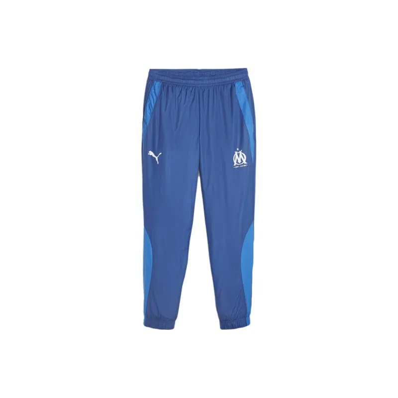 PUMA Olympique De Marseille Prematch Football Pants Knitted Sports Pants Men's Blue-0