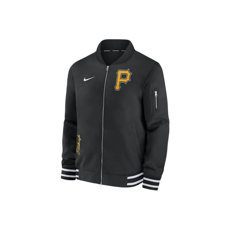 Nike Pittsburgh Pirates Authentic Collection Men's Nike Mlb Full-Zip Bomber Jacket-0