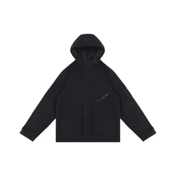New Balance SS25 Clean Solid Color Minimalist Style Large Pocket Practical Hooded Jacket Men's Black