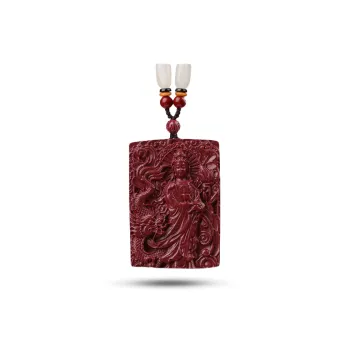 Dora Skewers Cinnabar Jade Pendants Unisex