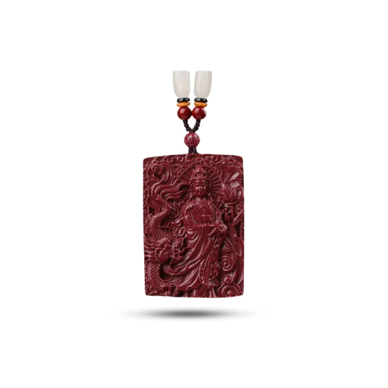 Dora Skewers Cinnabar Jade Pendants Unisex-0