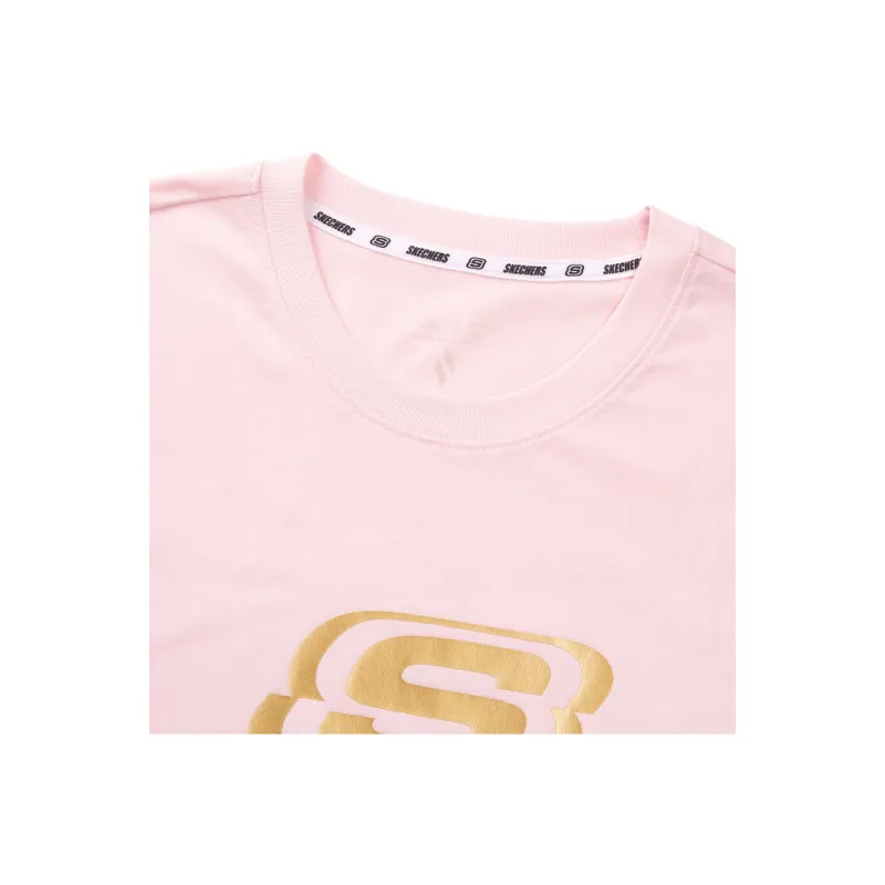 Skechers T-Shirt Unisex White Lime Pink-2