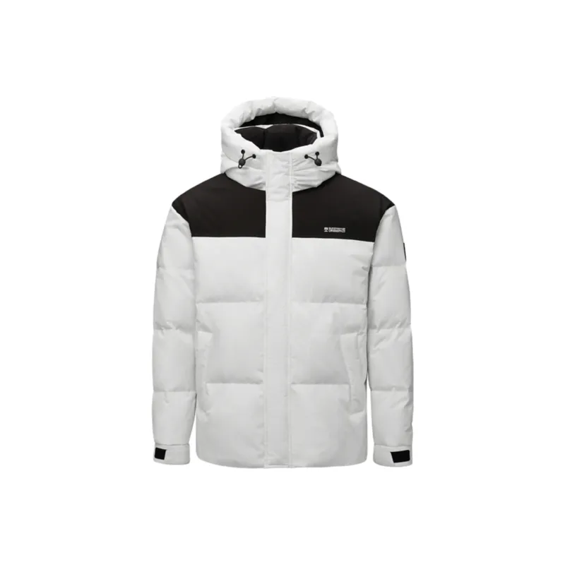 HLA Down Jackets Unisex Light Gray Splicing 3L-0