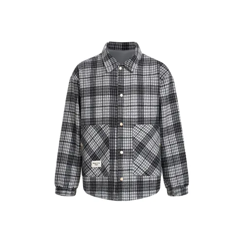 EYEUNDERSTAND Jackets Coats Unisex Houndstooth Brown Check