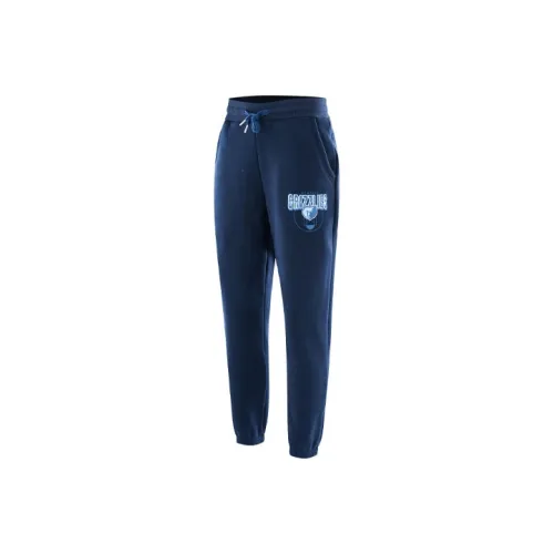 NBA Grizzlies Team Knitted Sweatpants Men Sea Navy Blue