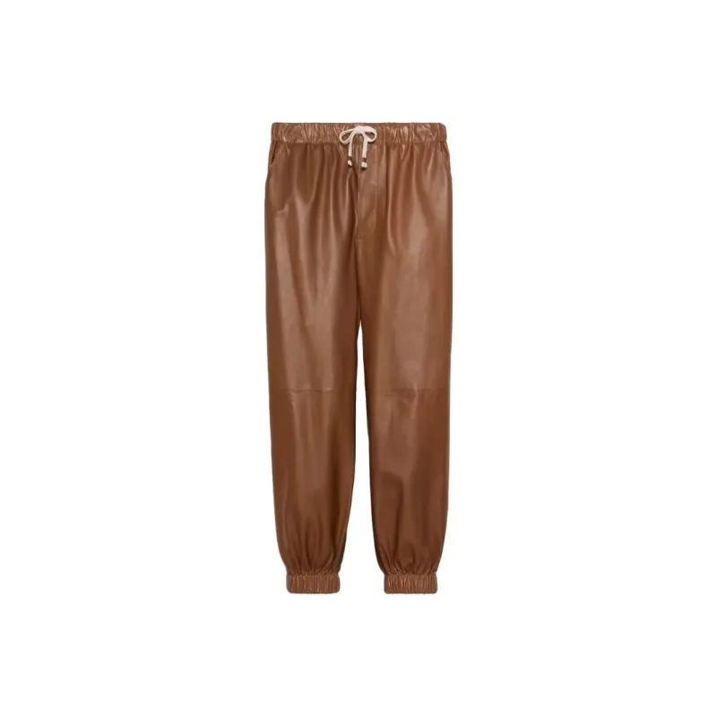 GUCCI SS23 Knitted Sports Pants Men's Brown-0