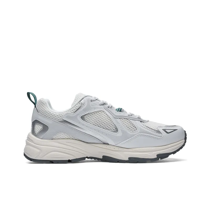 Kappa Anti-Slip Wear-Resistant Low-Top Chunky Sneakers Unisex White Gray-1